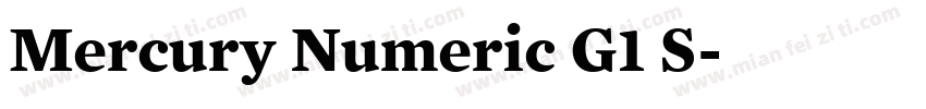 Mercury Numeric G1 S字体转换